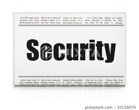 Security concept: newspaper headline Security Security concept: newspaper headline Security 10158079