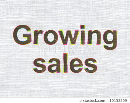 Finance concept: Growing Sales on fabric texture background Finance concept: Growing Sales on fabric texture background 10158209