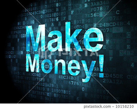 Finance concept: Make Money! on digital background Finance concept: Make Money! on digital background 10158210