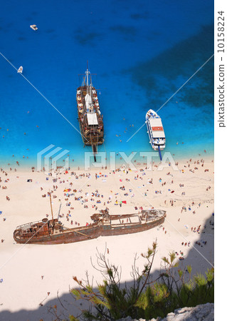 Amazing beach Navagio in Zakynthos, Greece 10158224