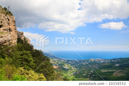 view of Yalta city from slope of Aj-Petri Mount (Ukraine) 10158552