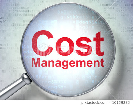 Finance concept: Cost Management with optical glass 10159283