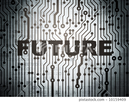 Time concept: circuit board with Future 10159409