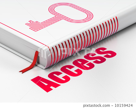 Security concept: book Key, Access on white background Security concept: book Key, Access on white background 10159424