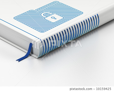 Finance concept: closed book, Folder With Lock on white background Finance concept: closed book, Folder With Lock on white background 10159425
