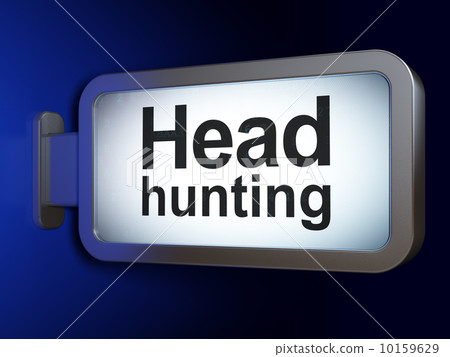Finance concept: Head Hunting on billboard background 10159629