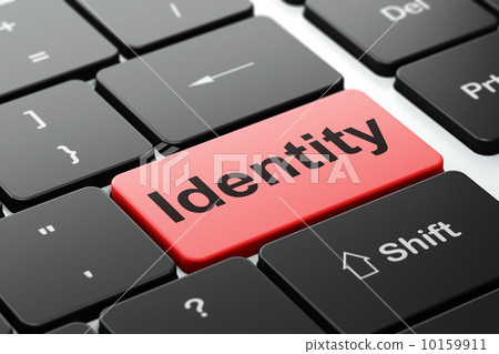 Safety concept: Identity on computer keyboard background Safety concept: Identity on computer keyboard background 10159911