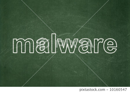 Protection concept: Malware on chalkboard background 10160547