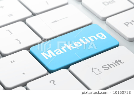 Advertising concept: Marketing on computer keyboard background 10160738