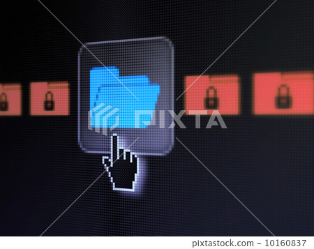 Business concept: Folder With Padlock on digital computer screen 10160837