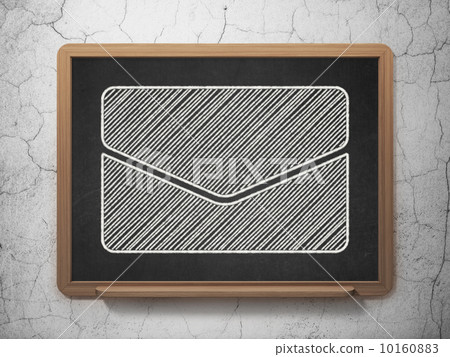 Business concept: Email on chalkboard background 10160883