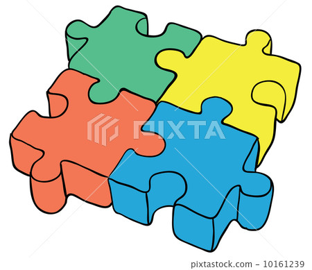 Puzzle on white background - vector illustration eps8 Puzzle on white background - vector illustration eps8 10161239