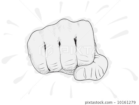 Vector simple drawing - fist on white background eps8 Vector simple drawing - fist on white background eps8 10161279