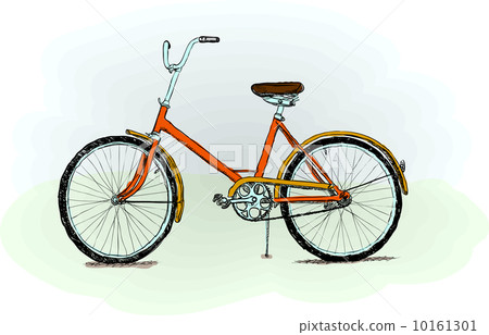 Old-fashioned bicycle - vector illustration Old-fashioned bicycle - vector illustration 10161301