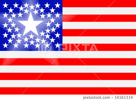 Conceptual drawing of American flag with principal state Conceptual drawing of American flag with principal state 10161319