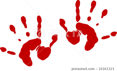 Print of two hands on white - vector illustration Print of two hands on white - vector illustration 10161323