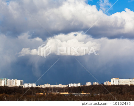 snow clouds over city 10162485