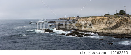Seascape northern California coastline lighthouse Panorama Seascape northern California coastline lighthouse Panorama 10162883