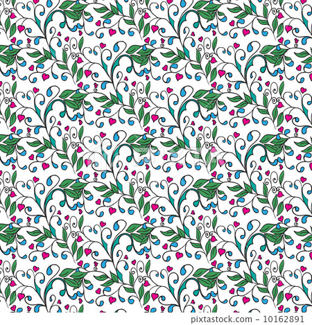 Hand drawing floral background. Seamless pattern 10162891