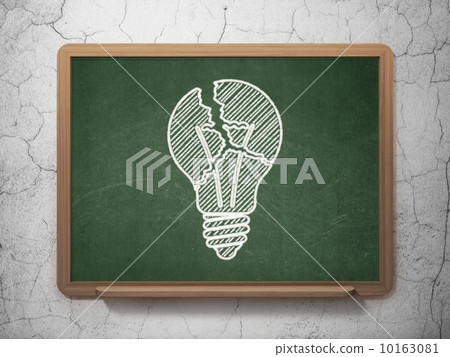 Finance concept: Light Bulb on chalkboard background Finance concept: Light Bulb on chalkboard background 10163081