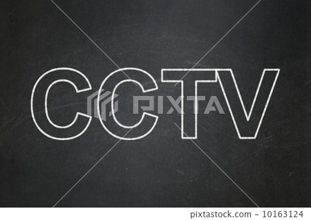 Privacy concept: CCTV on chalkboard background 10163124