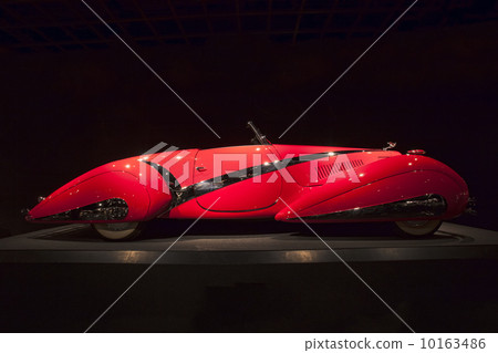 Vintage red 1937 Cadillac V16 convertible automobile 10163486