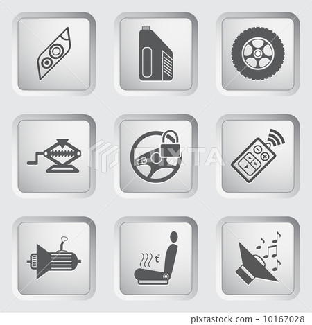 Car part and service icons set 5. 10167028