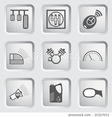 Car part and service icons set 6. 10167031