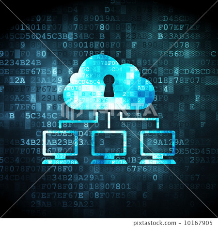 Cloud Network on digital background Cloud Network on digital background 10167905