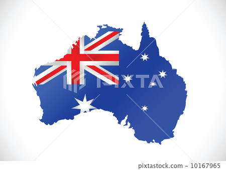 Map and flag of Australia idea design Map and flag of Australia idea design 10167965