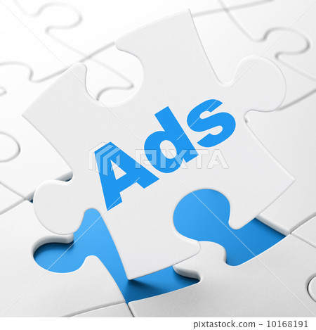Advertising concept: Ads on puzzle background 10168191