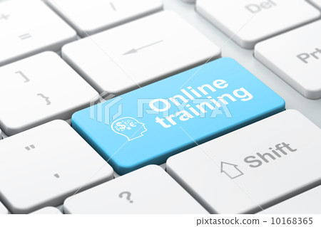 Education concept: Head With Finance Symbol and Online Education concept: Head With Finance Symbol and Online 10168365