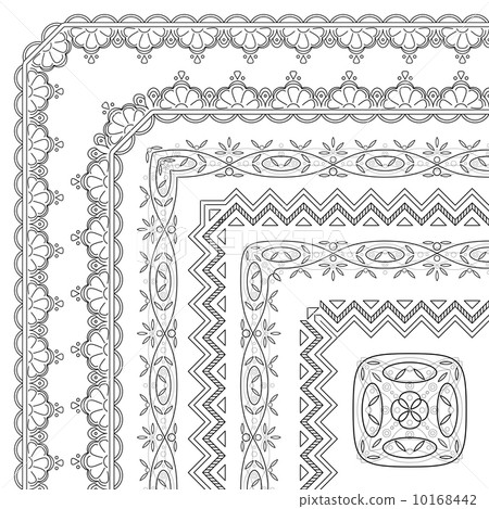 Abstract pattern frame, contour - Stock Illustration [10168442] - PIXTA