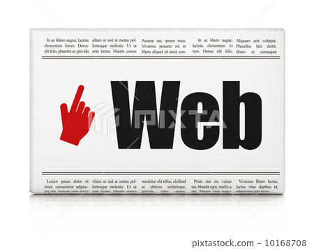 Newspaper with Web and Mouse Cursor Newspaper with Web and Mouse Cursor 10168708