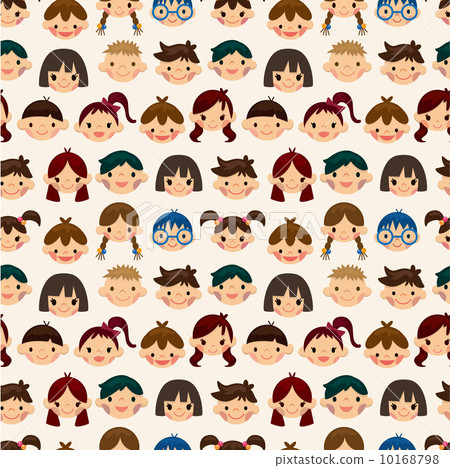 seamless child face pattern 10168798