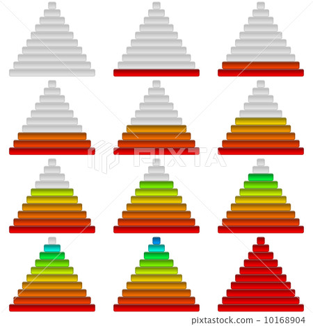 Progress bars, set, pyramids Progress bars, set, pyramids 10168904