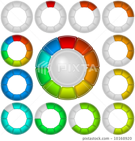 Progress bars, set, round - Stock Illustration [10168920] - PIXTA