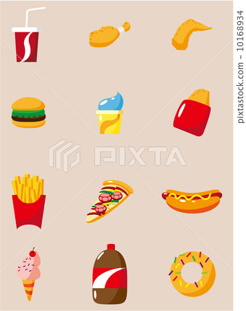 cartoon fast food icon cartoon fast food icon 10168934
