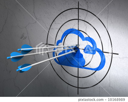 Arrows in Cloud target on wall Arrows in Cloud target on wall 10168989