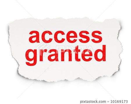 Security concept: Access Granted on Paper background 10169173