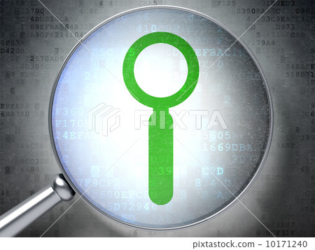 Information concept: Search with optical glass on digital 10171240