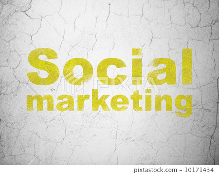 Marketing concept: Social Marketing on wall background Marketing concept: Social Marketing on wall background 10171434