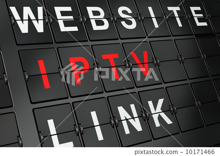 SEO web development concept: IPTV on airport board background 10171466