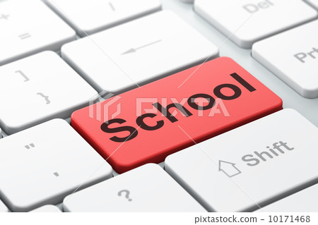 Education concept: School on computer keyboard background 10171468