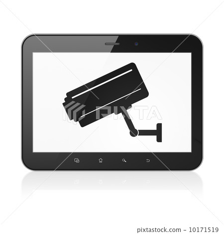 Security concept: Cctv Camera on tablet pc computer Security concept: Cctv Camera on tablet pc computer 10171519