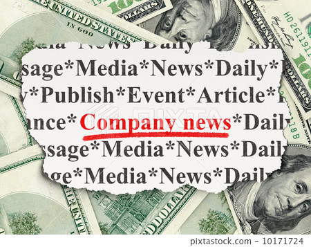 News concept: Company News on Money background 10171724