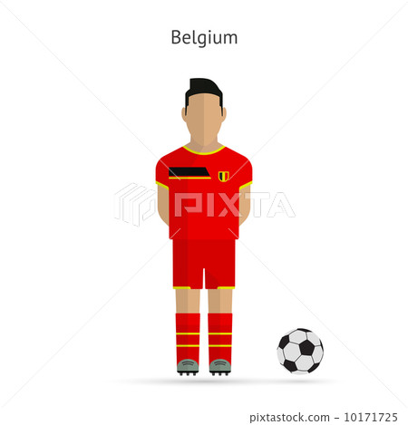 National football player. Belgium soccer team uniform. 10171725