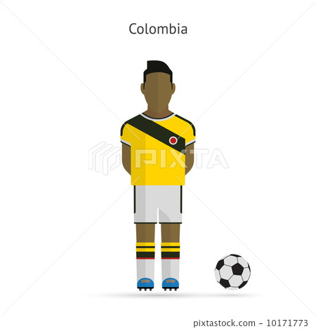National football player. Colombia soccer team uniform. 10171773