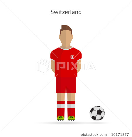 National football player. Switzerland soccer team uniform. 10171877