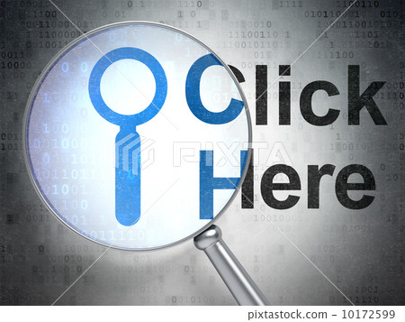 Web development concept: Search and Click Here 10172599